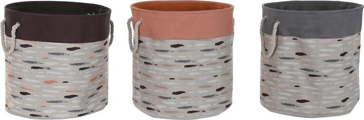 Produktbild DKD Home Decor Korb für schmutzige Wäsche Grau Orange 45 x 45 x 45 cm (3 Stück)