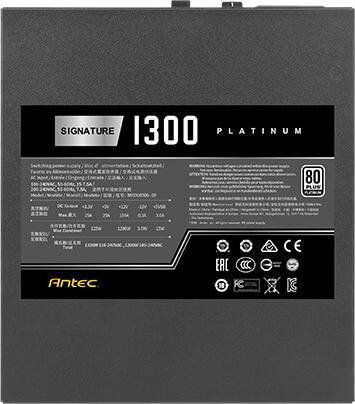 Actual product image Antec SIGNATURE X8000A506-18 - 1300 W - 100 - 240 V - 47 - 63 Hz - 15 - 7.5 A - 7.5 A (1300 W)