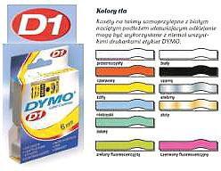Produktbild Dymo Strip D1 6mm x 7m, black on white (0.60 cm, Weiss)