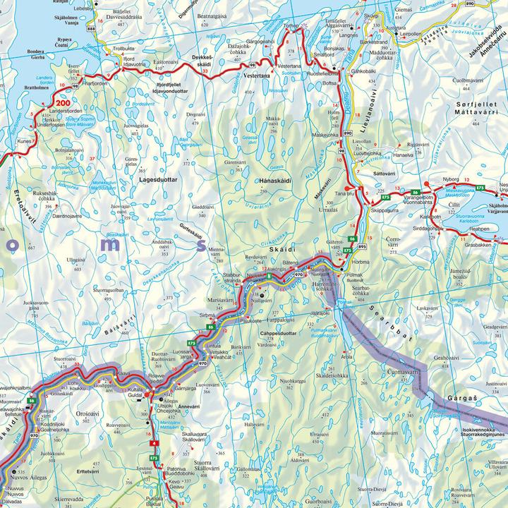 Actual product image Norway North Cape, road map 1:400.000, freytag & berndt