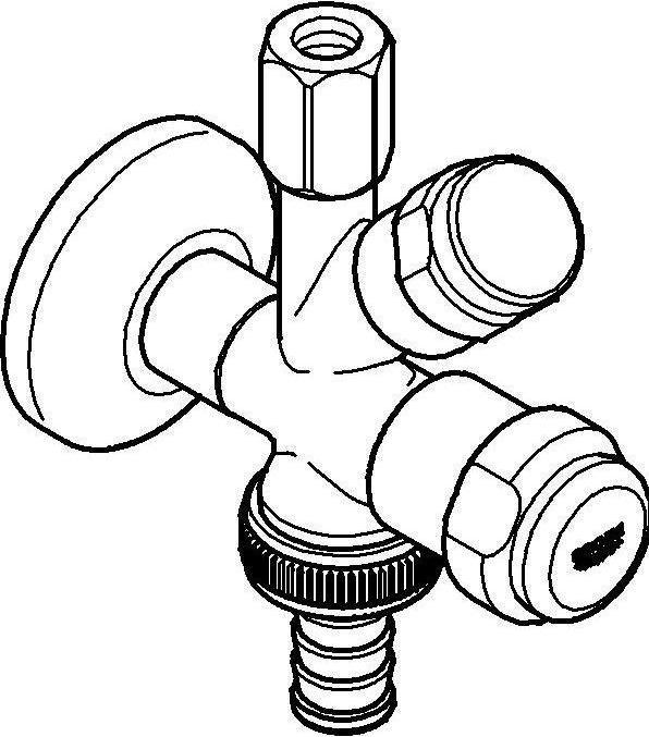 Produktbild Grohe Kombi-Eckventil 1/2" chrom 41073000