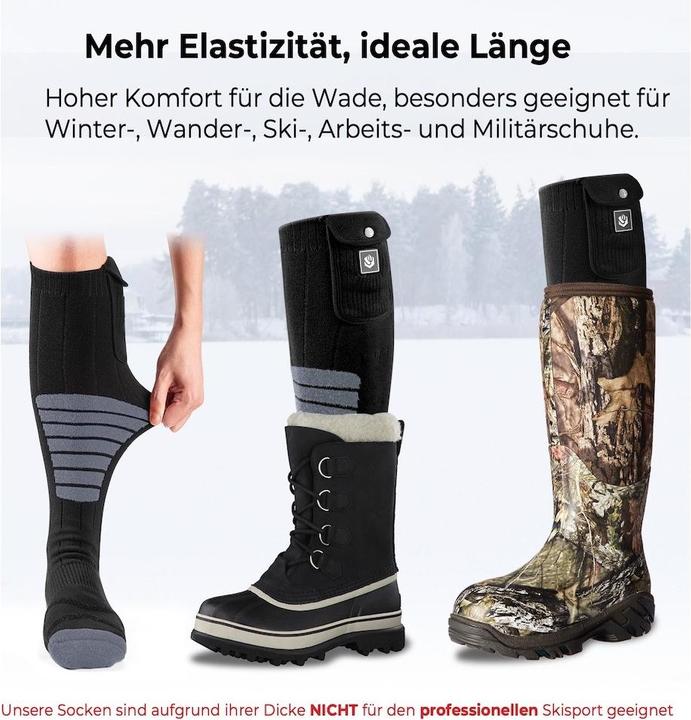 Actual product image Kiwikā Heated socks warm feet (S, M, L)