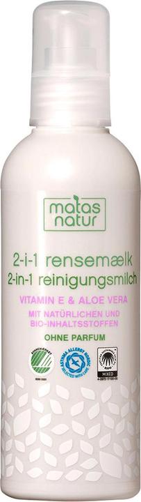 Matas Natur 2-in-1 Reinigungsmilch mit Bio-Aloe Vera und Vitamin E (Reinigungsmilch, 200 ml)