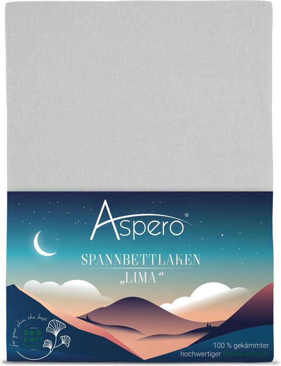 Actual product image Aspero Children's fitted sheet in organic cotton RIGA (60 x 120 x 14 cm)