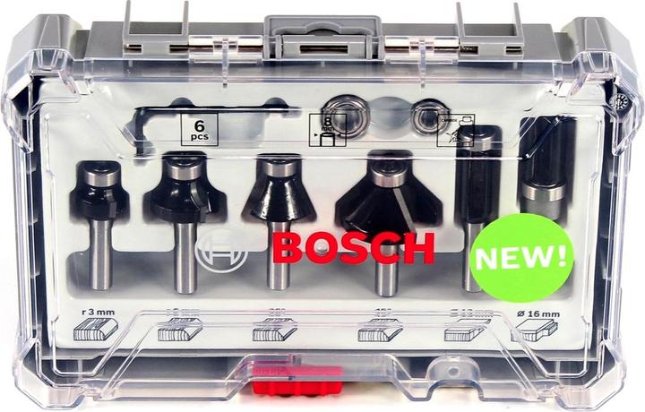 Immagine prodotto Bosch Professional Zubehör Set di frese per bordi. Attacco da 8 mm. 6 pezzi