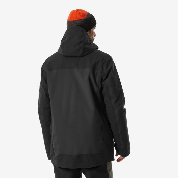 Actual product image Dreamscape Snowboard jacket men's ski jacket - SNB 500 Ziprotect khaki/black (M)