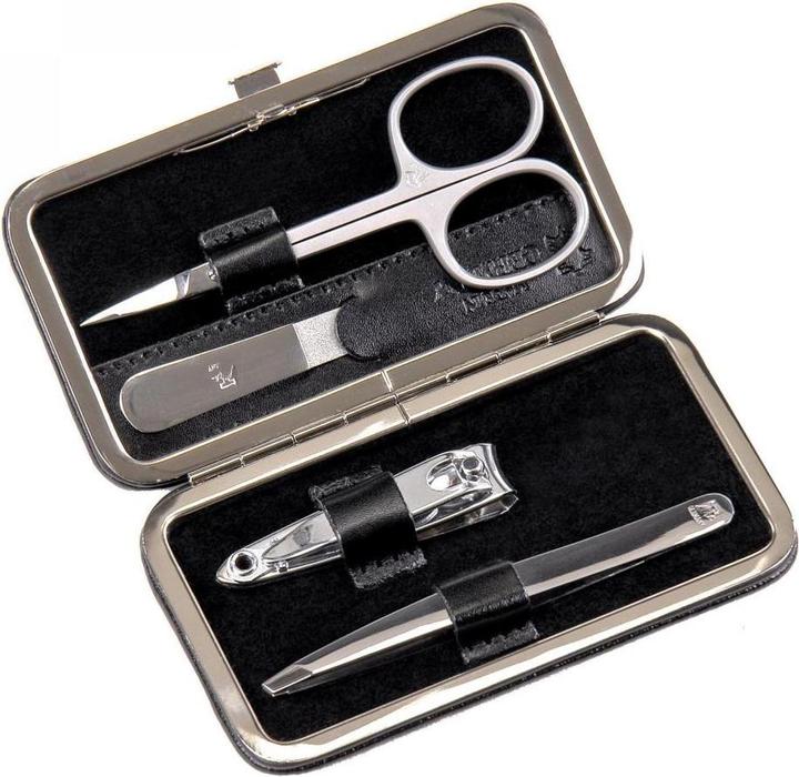 Immagine prodotto Sacher TF100R.0104 - Set di 4 pezzi per manicure in pelle nera