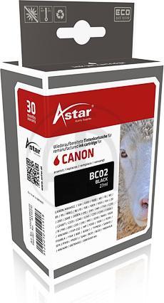 Actual product image Astar Black - print head with cartridge refill (alternative to: Canon BC-02) (FC)