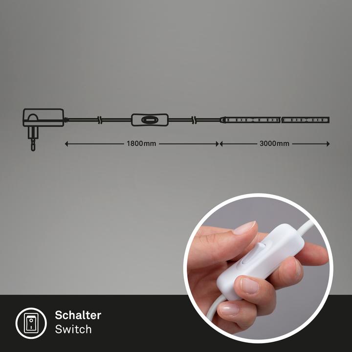 Image du produit Briloner LED Superline (Blanc chaud, 300 cm, Intérieur)