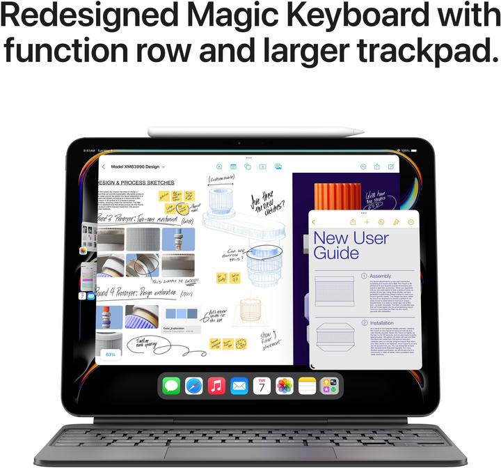 Actual product image Apple iPad Pro 2024 13 Nanotexturglass (M4) (WLAN only, 13", 1000 GB, Silver)