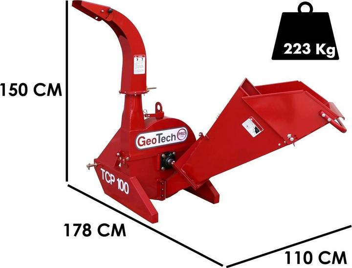Actual product image GeoTech Tractor-mounted shredder
