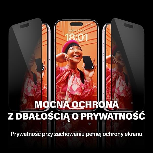 Actual product image PanzerGlass Privacy Screen Protector Ultra-Wide Fit (1 Piece, Apple iPhone 15 Plus)