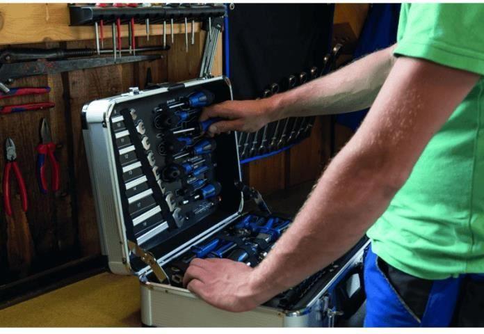 Actual product image Scheppach Hand tool set TB150 in metal case 101 pcs. (101 pieces)