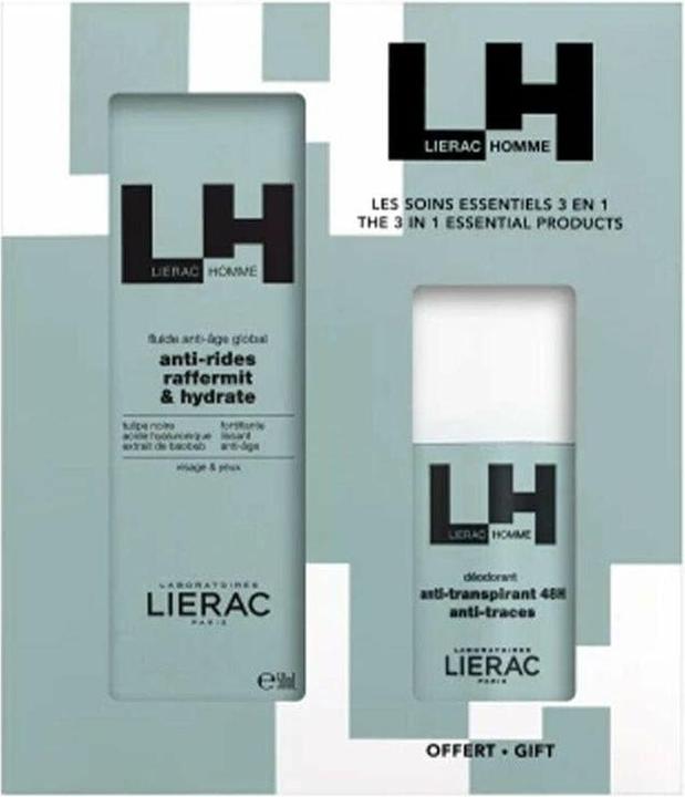 Immagine prodotto Lierac Homme Anti-Aging Fluid Box + Deodorante Anti-Traspirante 48H (Set di manicure)