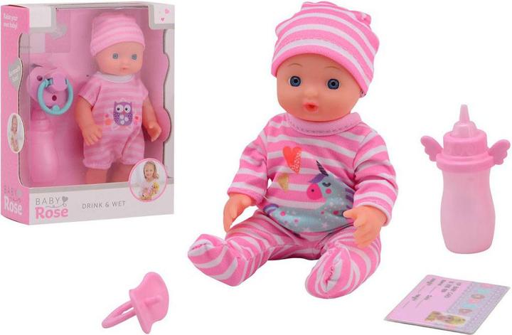 Image du produit Baby Rose Poupée qui boit et fait pipi, 17 cm
