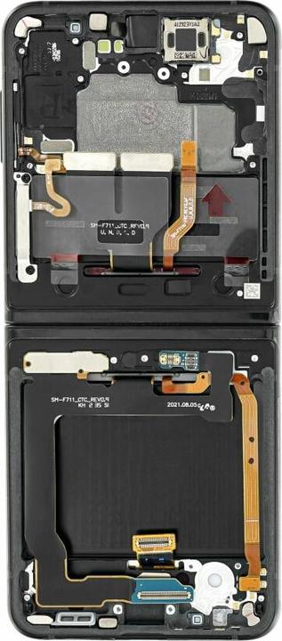 Image du produit Samsung Écran + cadre (sans caméra) F711 Galaxy Z Flip3 5G noir GH82-27243A (Écran, Galaxy Z Flip3 5G)