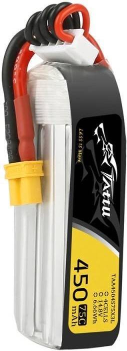 Actual product image Tattu RC Battery LiPo 450 mAh 14.8 V 75C Long (14.80 V, 450 mAh)
