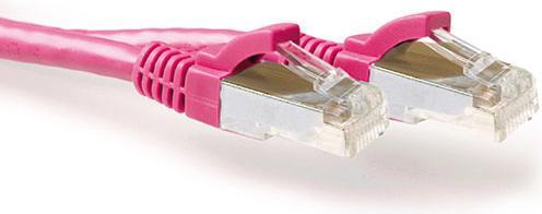 Actual product image FB2401 1m Cat6a SF/UTP (S-FTP) Pink Network Cable (S/FTP, CAT6a, 1 m)
