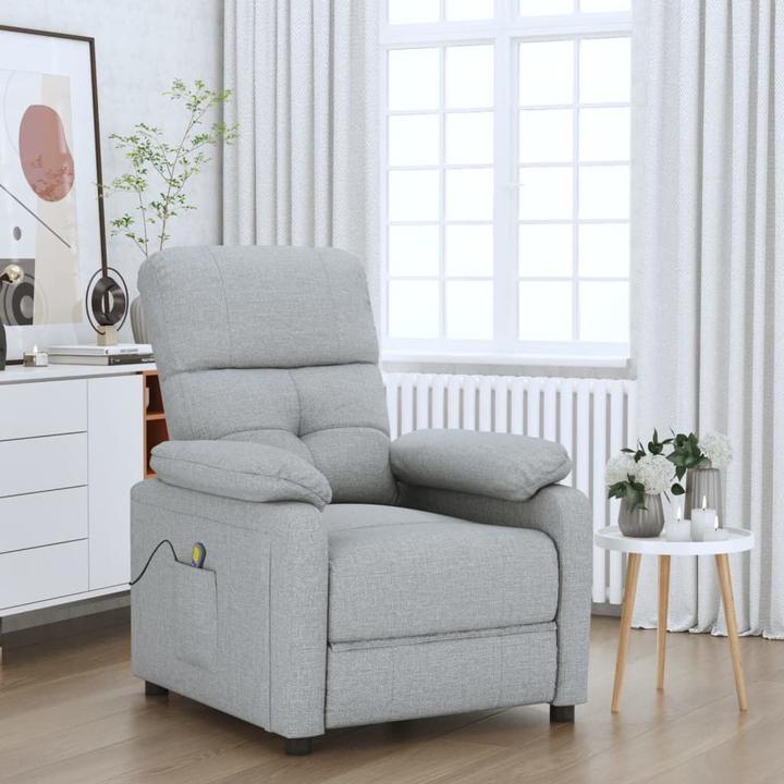 Produktbild VidaXL Massagesessel TV Sessel Relaxsessel Fernsehsessel Liegesessel Hellgrau