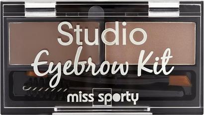 Miss Sporty Miss Sports - Studio Eyebrow Kit Palette To Makeup Eyebrows 001 Medium Brown 1.1G (001 Marron moyen)