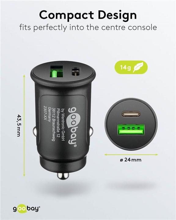 Actual product image Goobay Dual USB charger