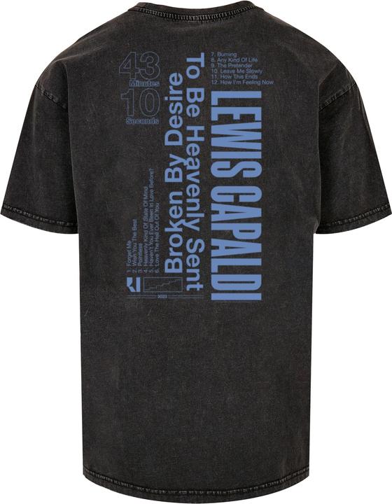 Actual product image Merchcode Lewis Capaldi - Tour grabsheet 3 Acid Washed Oversize Tee - 113795 (3XL)