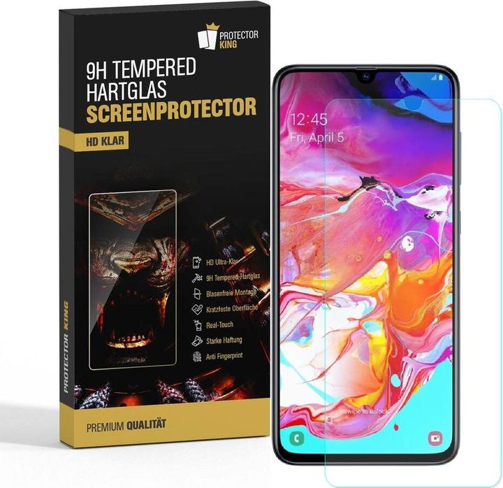 Produktbild Protectorking 3x echtes Tempered 9H Panzerhartglas 3D KLAR (1 Stück, Samsung Galaxy A30)