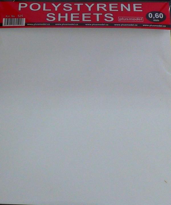 Actual product image Plus Model Polystyrene sheets 0.60mm