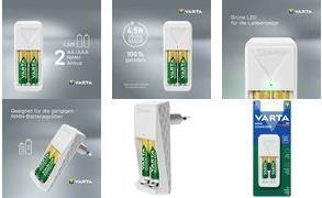 Image du produit Varta Mini chargeur 2x AAA (1 pcs, AAA, 800 mAh, Piles rechargeables + chargeur)