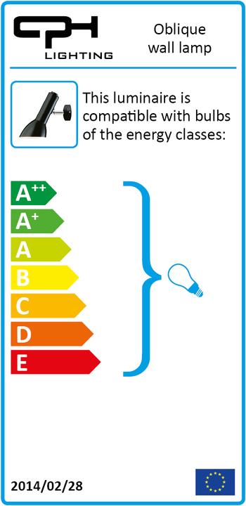 Energy Label CPH Lightning oblique (E27)