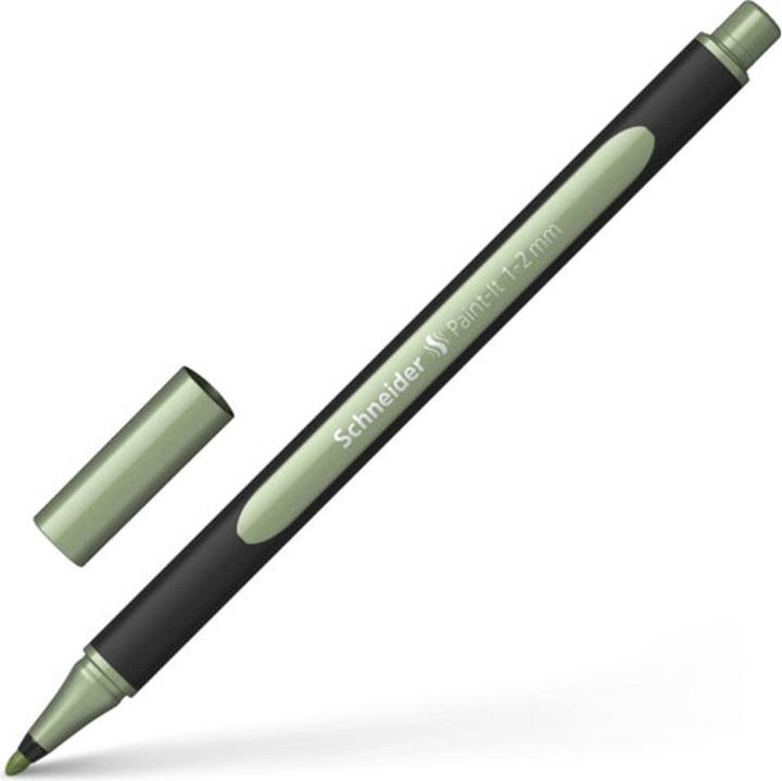 Produktbild Schneider Fineliner Metallicliner Paint-it Vintage Green (Graugrün, 1 x)