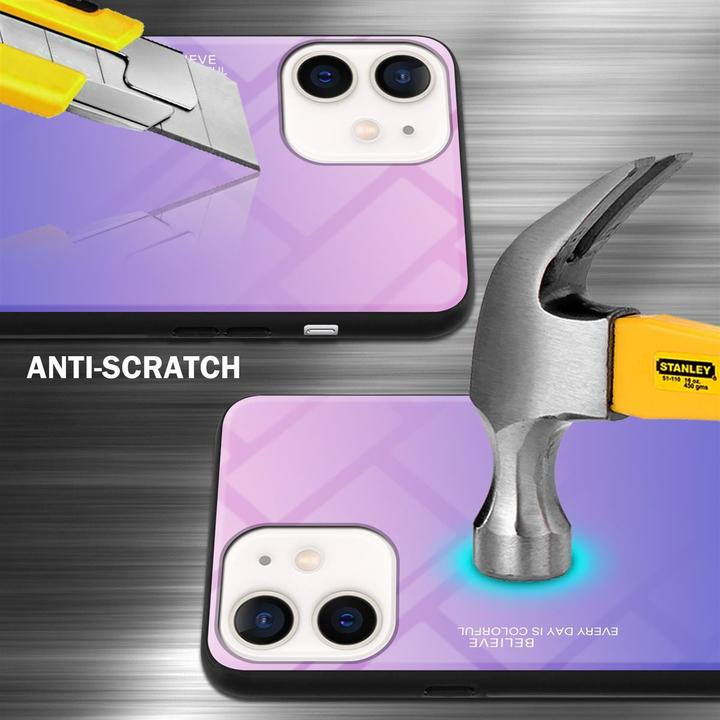 Image du produit Cadorabo Couverture en verre TPU 2 couleurs (Apple iPhone 12 mini)