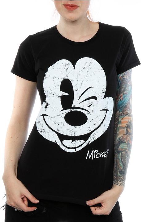Immagine prodotto Disney Mickey Mouse Distressed Face Maglietta Donna (M)