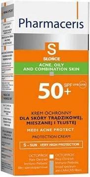 Produktbild Pharmaceris S Sonnenschutz für fettige Mischhaut MEDI ACNE PROTECT SPF 50+ 50ml (Sonnencreme Gesicht, SPF 50+, 50 ml, 50 g)