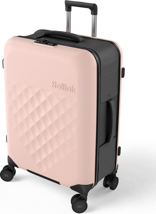 Image du produit Rollink Harde valise / trolley / valise de voyage - Vega 360 - 65 cm - Rose (80 l, M (50 - 90l))