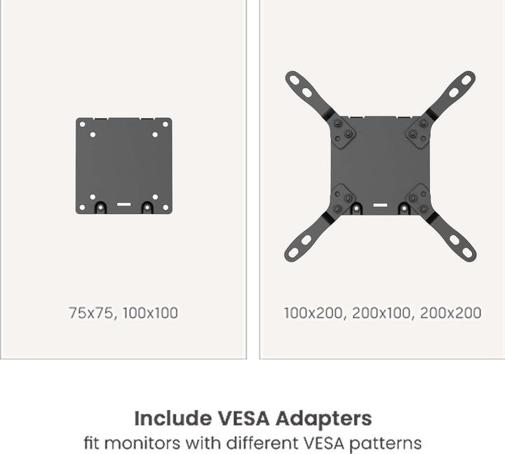 Actual product image Wiltec Monitor mount desk up to 26kg Monitor mount VESA flat & curved