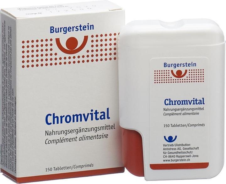 Actual product image Burgerstein Chromvital (150 Tabs) (150 Piece, Pills, 34 g)