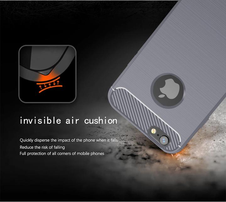 Produktbild Cadorabo TPU Ultra Slim carbon edelstahl Kombi Cover (Apple iPhone 6)