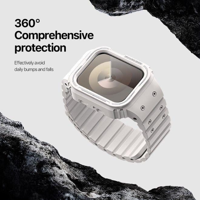 Immagine prodotto Dux Ducis Cinturino OA per Apple Watch 38mm/40mm/41mm - Bianco (38 mm, 40 mm, 41 mm, Silicone, Apple Watch Series 2, Apple Watch Series 1, Apple Watch Series 3, Apple Watch Serie 4, Apple Watch Serie 5, Apple Watch Serie 6, Apple Watch Series 7, Apple Watch Series 8, Apple Watch Series 9, Apple Watch SE)