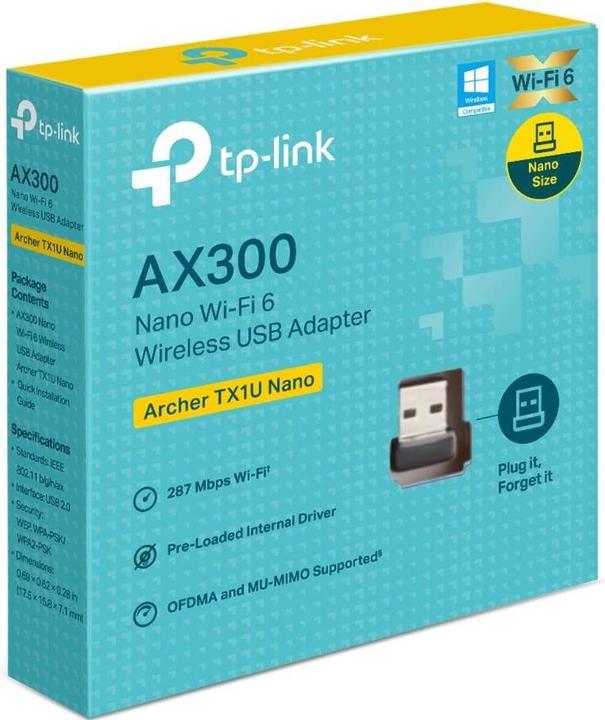 Produktbild TP-Link AX300 NANO WI-FI 6 USB ADAPTER (USB)