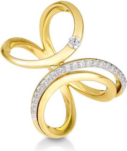 Actual product image Breuning RING - BRILL. 0,258 Ct. H/si (49, 750/18 K Gold)
