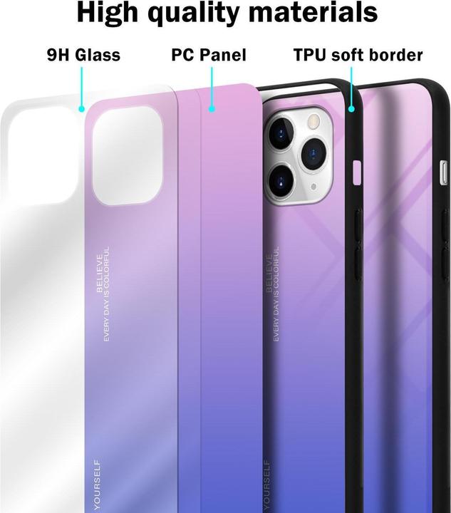 Actual product image Cadorabo TPU 2 colors glass cover (Apple iPhone 11 Pro Max)