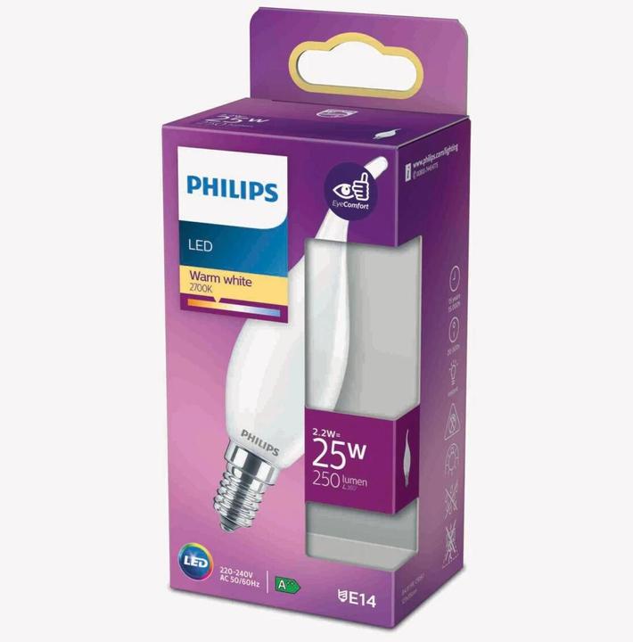 Produktbild Philips Lampe (E14, 2.20 W, 250 lm, 1 x, E)