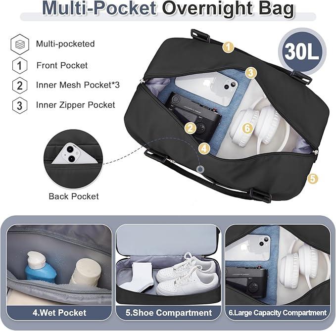 Produktbild Only-Bags.Store 3pcs Reisen mit einem grossen Carry-on Tasche, eine Sport-Tasche, und eine wasserdichte Gepäck