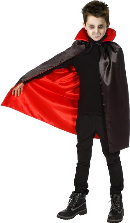 Produktbild Metamorph Vampirkostüm für Kinder 3-teilig mit Umhang, Vampirzähnen und Schminke (One Size)