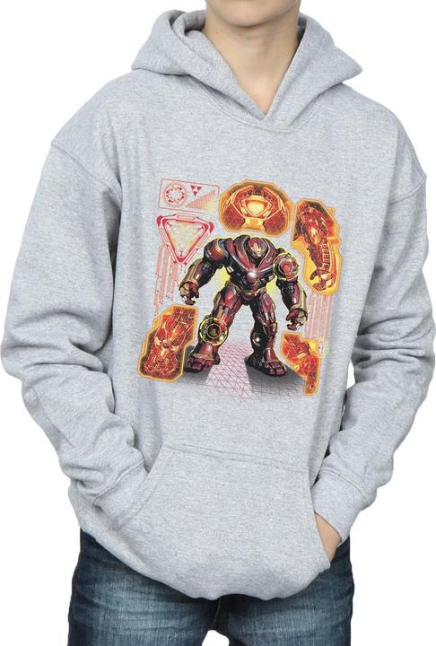 Immagine prodotto Avengers Infinity War Hulkbuster Blueprint Felpa con Cappuccio Ragazzi (128)