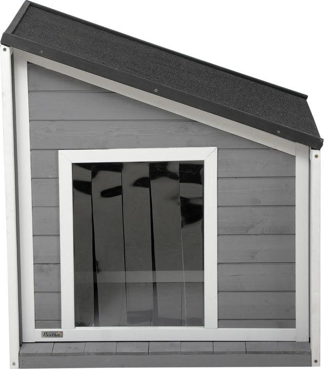 Produktbild PawHut Hundehütte mit zu öffnendem Schrägasphaltdach (Hundehütte)