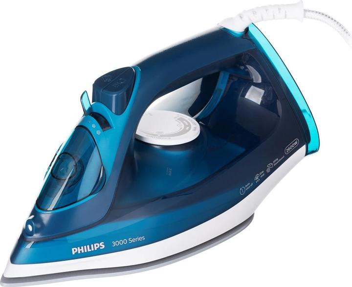 Image du produit Philips 3000 series DST3040/70 Fer à repasser à vapeur Semelle en céramique (2400 W, 200 g/min)