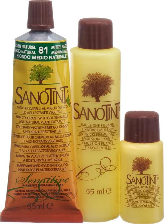 Actual product image Sanotint Sensitive Light Haarfarbe 81 mittel naturblond (81)