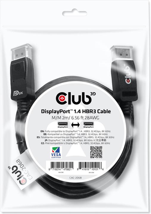 Produktbild Club 3D DisplayPort — DisplayPort (2 m, DisplayPort)